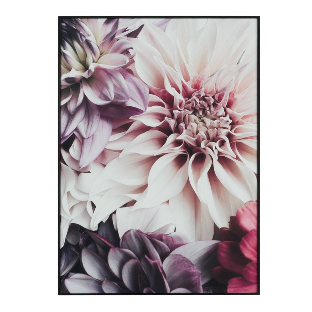 Falikép, virágokkal, 50x70, lila-púderrózsaszín - DAHLIA - Butopêa